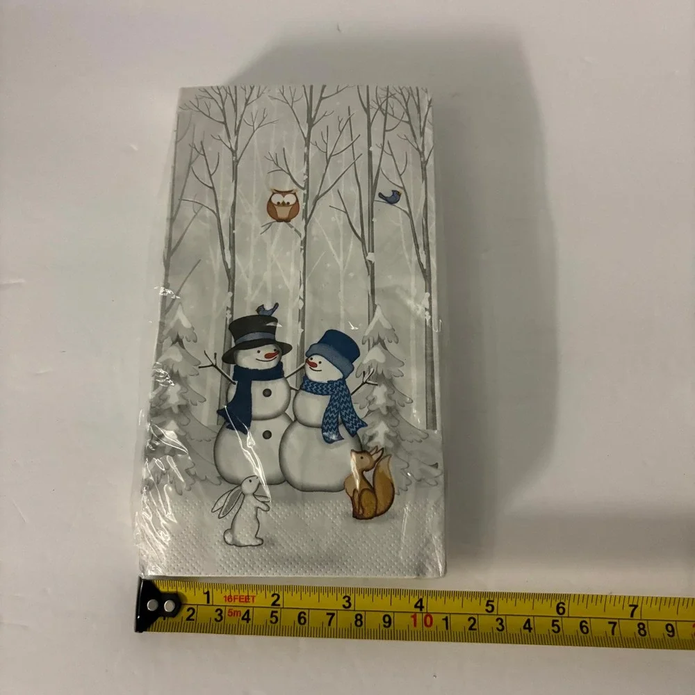 Christmas Snowman Paper Napkins Set 40ct Winter Holiday Table Decor New